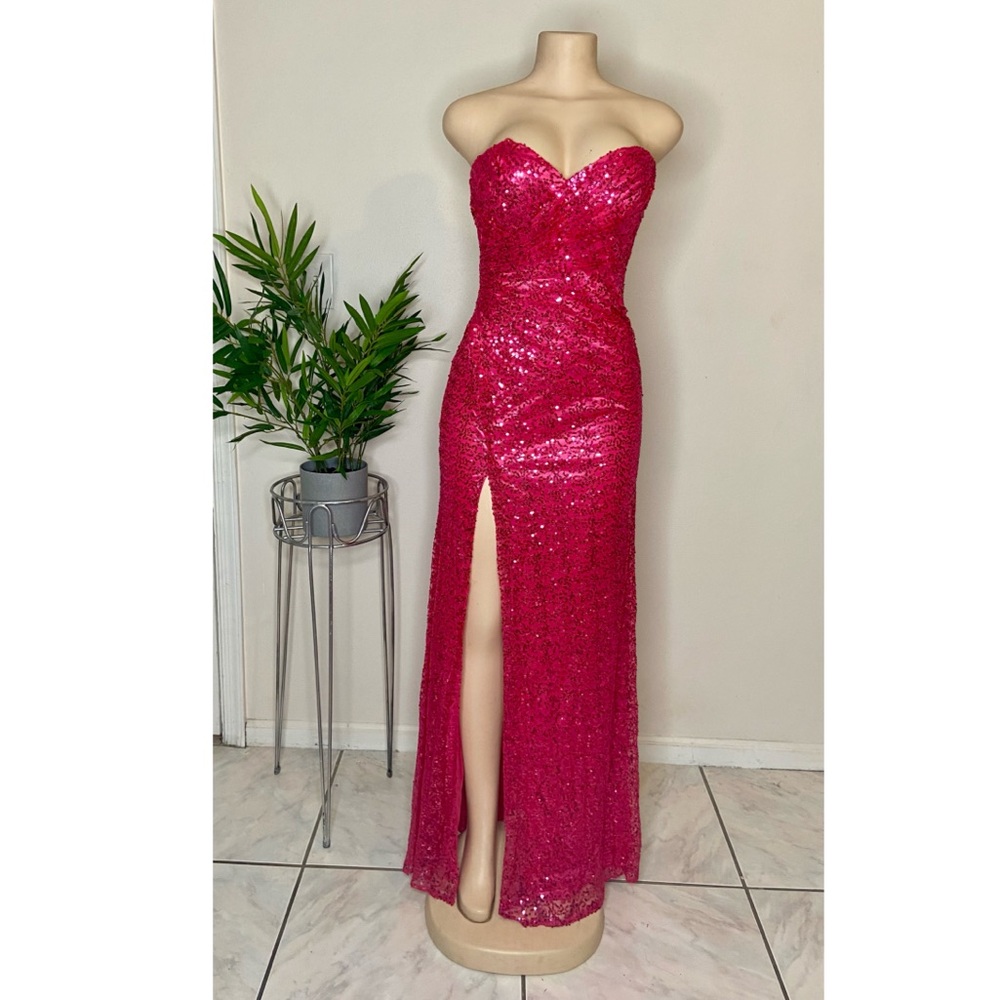 Hot pink dress